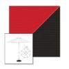 Picture of Jockey Red Black | 7.5' Fiberglass Market Umbrella Sunbrella® Awning Fabric