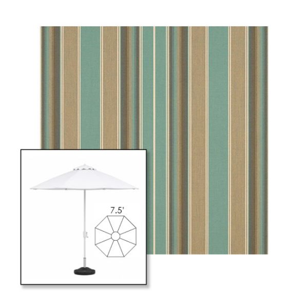 Picture of Kiawah Spa | 7.5' Fiberglass Market Umbrella Sunbrella® Awning Fabric