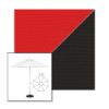 Picture of Logo Red Black | 7.5' Fiberglass Market Umbrella Sunbrella® Awning Fabric