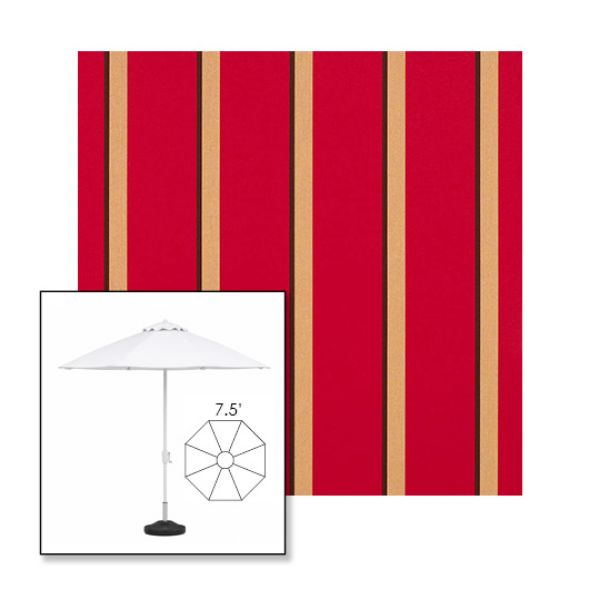 Picture of Manteo Cardinal | 7.5' Fiberglass Market Umbrella Sunbrella® Awning Fabric