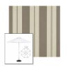Picture of Moreland Taupe | 7.5' Fiberglass Market Umbrella Sunbrella® Awning Fabric