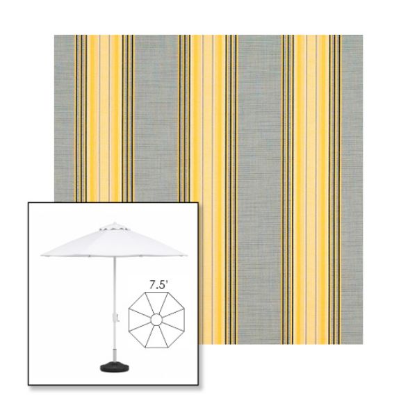 Picture of Rodanthe Metallic | 7.5' Fiberglass Market Umbrella Sunbrella® Awning Fabric