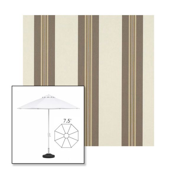 Picture of Taupe Tailored | 7.5' Fiberglass Market Umbrella Sunbrella® Awning Fabric