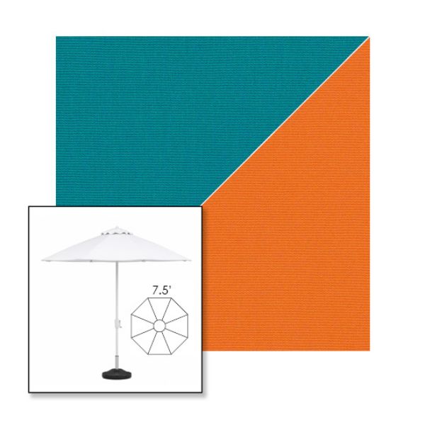 Picture of Turquoise Tuscan | 7.5' Fiberglass Market Umbrella Sunbrella® Awning Fabric