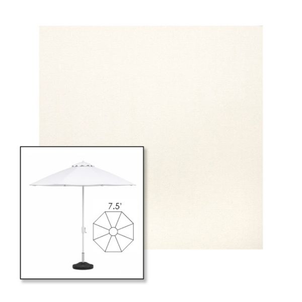 Picture of White | 7.5' Fiberglass Market Umbrella Sunbrella® Awning Fabric