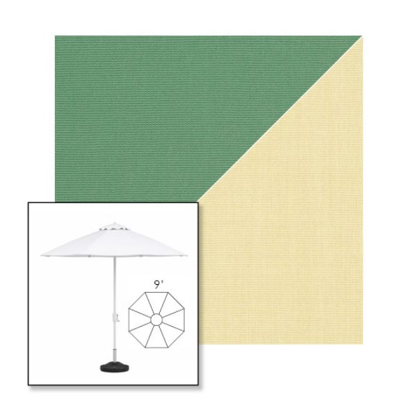 Picture of Basil Parchment | 9' Fiberglass Market Umbrella Sunbrella® Awning Fabric