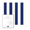 Picture of Beaufort Captain Navy | 9' Fiberglass Market Umbrella Sunbrella® Awning Fabric