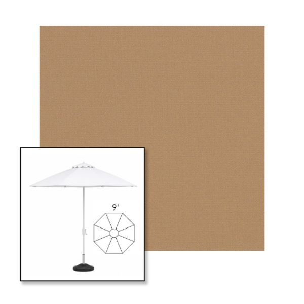 Picture of Beige | 9' Fiberglass Market Umbrella Sunbrella® Awning Fabric