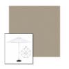 Picture of Fawn | 9' Fiberglass Market Umbrella Sunbrella® Awning Fabric