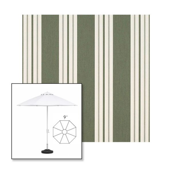 Picture of Fern Classic | 9' Fiberglass Market Umbrella Sunbrella® Awning Fabric