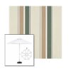 Picture of Fern Heather Beige Block | 9' Fiberglass Market Umbrella Sunbrella® Awning Fabric