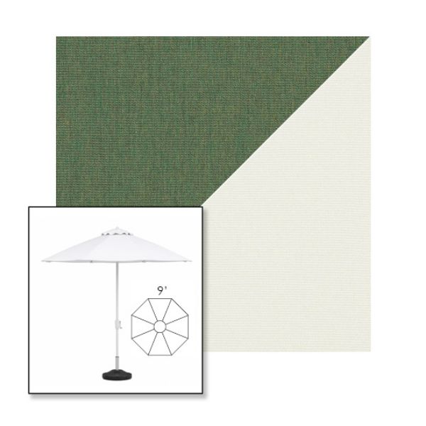 Picture of Fern Natural | 9' Fiberglass Market Umbrella Sunbrella® Awning Fabric