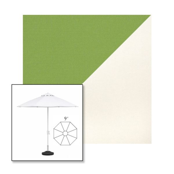 Picture of Ginkgo White | 9' Fiberglass Market Umbrella Sunbrella® Awning Fabric