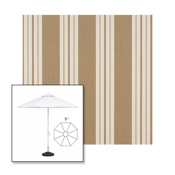 Picture of Heather Beige Classic | 9' Fiberglass Market Umbrella Sunbrella® Awning Fabric