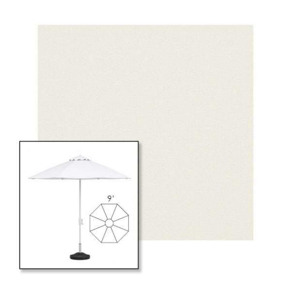 Picture of Natural | 9' Fiberglass Market Umbrella Sunbrella® Awning Fabric