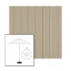 Picture of Putty Regimental | 9' Fiberglass Market Umbrella Sunbrella® Awning Fabric