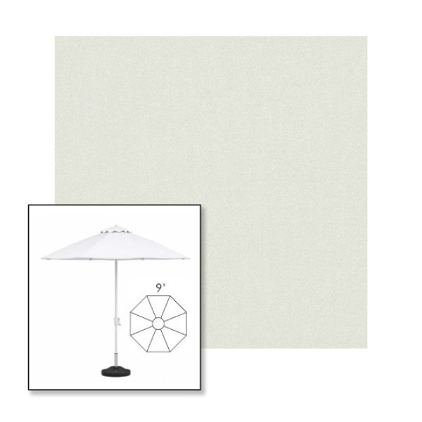 Picture of Silver | 9' Fiberglass Market Umbrella Sunbrella® Awning Fabric