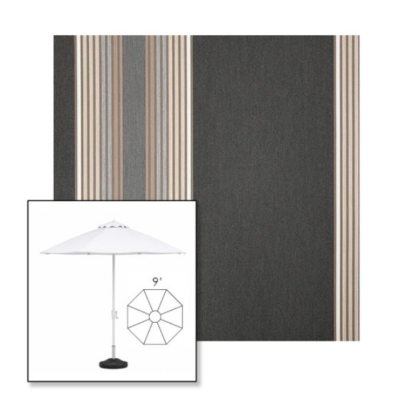 Picture of Tillman Shale | 9' Fiberglass Market Umbrella Sunbrella® Awning Fabric