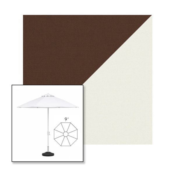 Picture of True Brown Natural | 9' Fiberglass Market Umbrella Sunbrella® Awning Fabric
