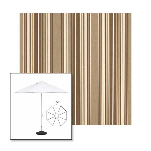Picture of Westfield Mushroom | 9' Fiberglass Market Umbrella Sunbrella® Awning Fabric