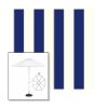 Picture of Beaufort Captain Navy | 11' Fiberglass Market Umbrella Sunbrella® Awning Fabric