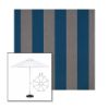 Picture of Beaufort Peacock | 11' Fiberglass Market Umbrella Sunbrella® Awning Fabric