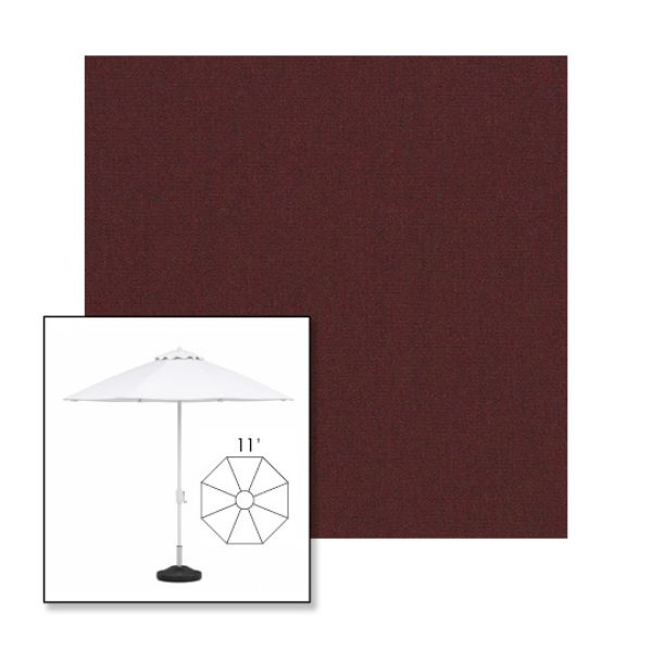 Picture of Black Cherry | 11' Fiberglass Market Umbrella Sunbrella® Awning Fabric