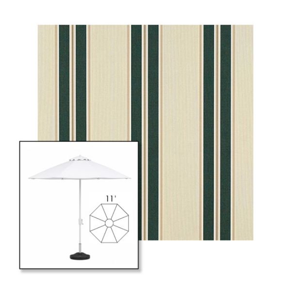 Picture of Black Forest Fancy | 11' Fiberglass Market Umbrella Sunbrella® Awning Fabric