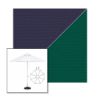 Picture of Captain Navy Forest Green | 11' Fiberglass Market Umbrella Sunbrella® Awning Fabric