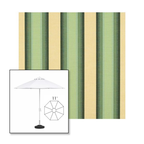 Picture of Colonnade Juniper | 11' Fiberglass Market Umbrella Sunbrella® Awning Fabric