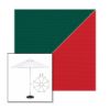 Picture of Forest Green Jockey Red | 11' Fiberglass Market Umbrella Sunbrella® Awning Fabric