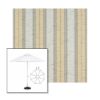 Picture of Grey Beige Chip Fancy | 11' Fiberglass Market Umbrella Sunbrella® Awning Fabric