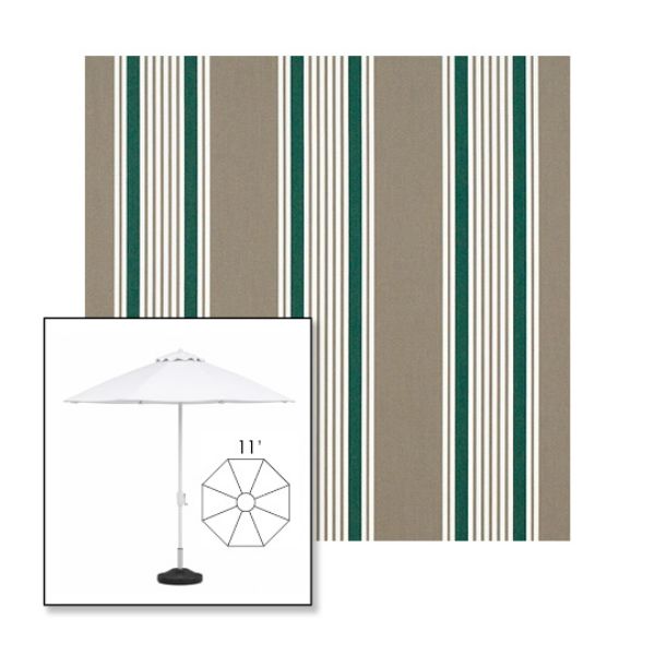 Picture of Taupe 2 | 11' Fiberglass Market Umbrella Sunbrella® Awning Fabric