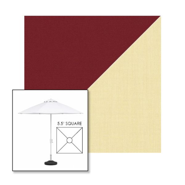 Picture of Burgundy Parchment | 5.5' Fiberglass Market Umbrella Sunbrella® Awning Fabric
