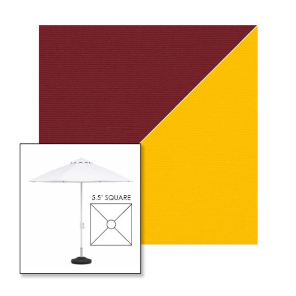 Picture of Burgundy Sunflower | 5.5' Fiberglass Market Umbrella Sunbrella® Awning Fabric