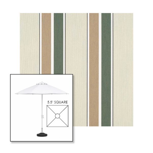 Picture of Fern Heather Beige Block | 5.5' Fiberglass Market Umbrella Sunbrella® Awning Fabric