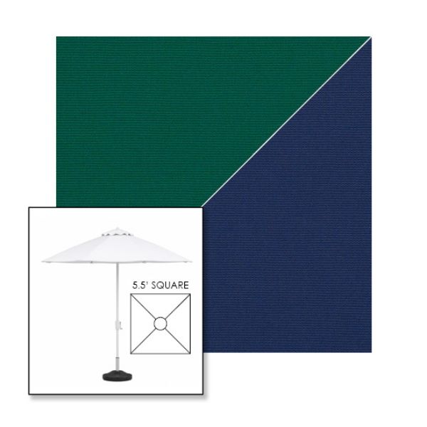 Picture of Forest Green Marine Blue | 5.5' Fiberglass Market Umbrella Sunbrella® Awning Fabric