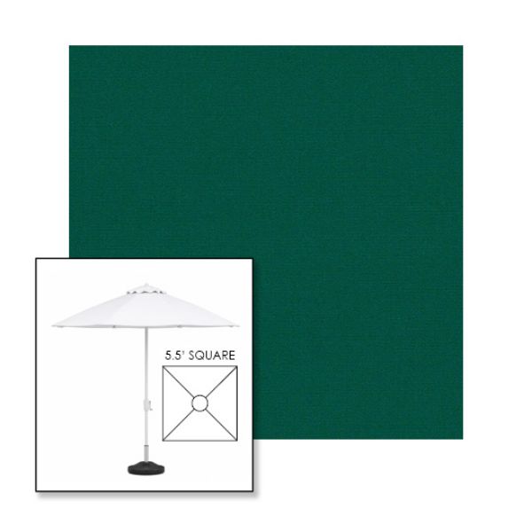 Picture of Forest Green | 5.5' Fiberglass Market Umbrella Sunbrella® Awning Fabric