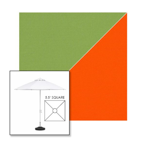 Picture of Ginkgo Orange | 5.5' Fiberglass Market Umbrella Sunbrella® Awning Fabric