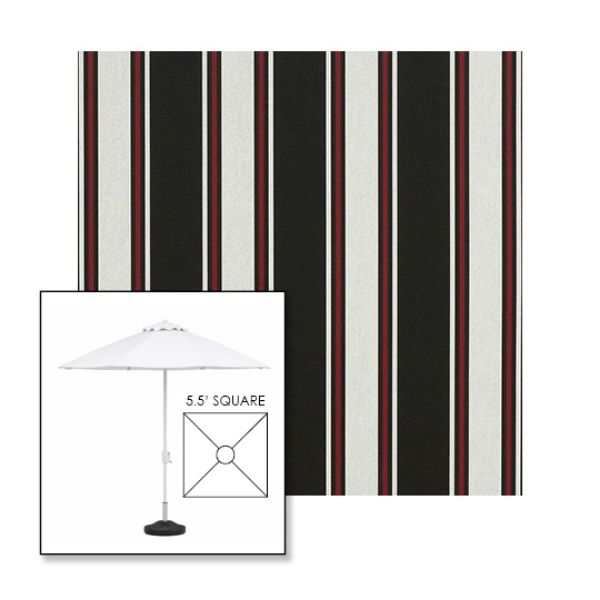 Picture of Hatteras Raven | 5.5' Fiberglass Market Umbrella Sunbrella® Awning Fabric