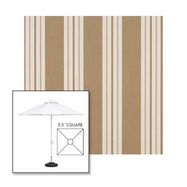 Picture of Heather Beige Classic | 5.5' Fiberglass Market Umbrella Sunbrella® Awning Fabric
