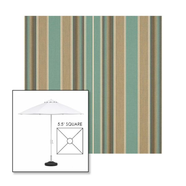 Picture of Kiawah Spa | 5.5' Fiberglass Market Umbrella Sunbrella® Awning Fabric
