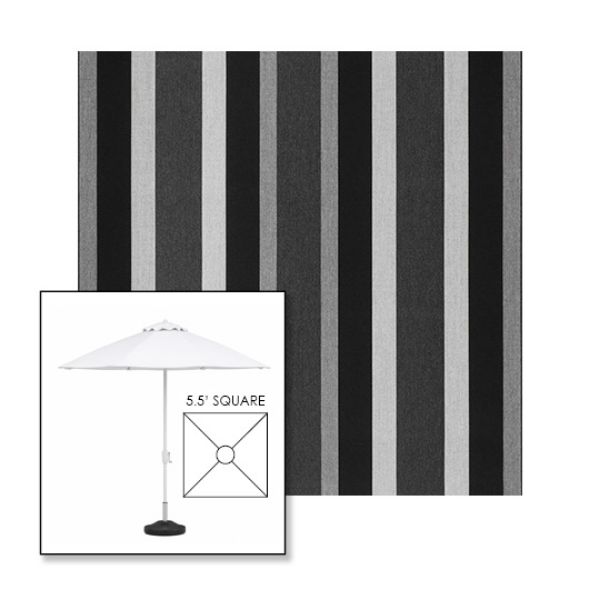 Picture of Marco Black | 5.5' Fiberglass Market Umbrella Sunbrella® Awning Fabric