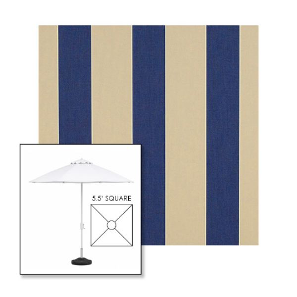 Picture of Mediterranean Canvas Block | 5.5' Fiberglass Market Umbrella Sunbrella® Awning Fabric