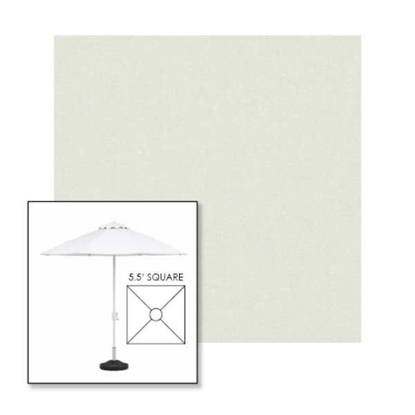 Picture of Silver | 5.5' Fiberglass Market Umbrella Sunbrella® Awning Fabric