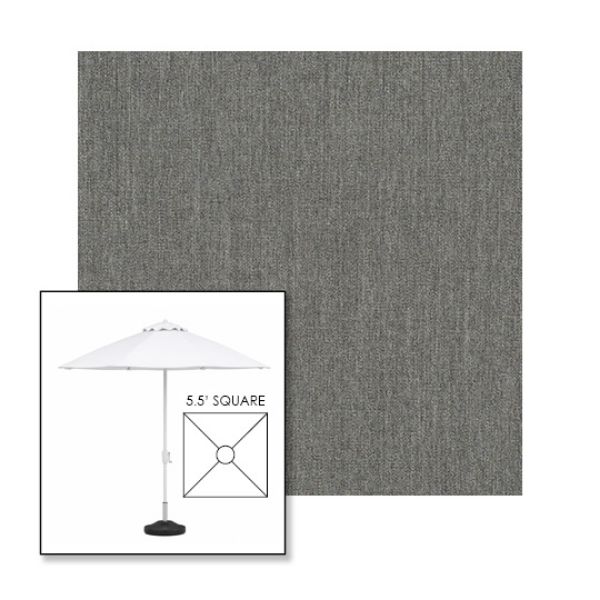 Picture of Smoke | 5.5' Fiberglass Market Umbrella Sunbrella® Awning Fabric
