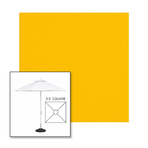 Picture of Sunflower Yellow | 5.5' Fiberglass Market Umbrella Sunbrella® Awning Fabric