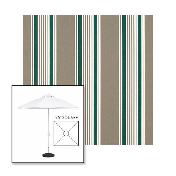 Picture of Taupe 2 | 5.5' Fiberglass Market Umbrella Sunbrella® Awning Fabric