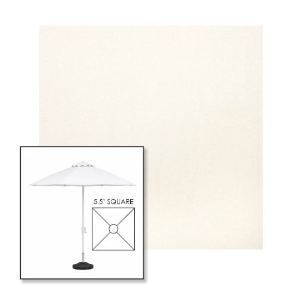 Picture of White | 5.5' Fiberglass Market Umbrella Sunbrella® Awning Fabric