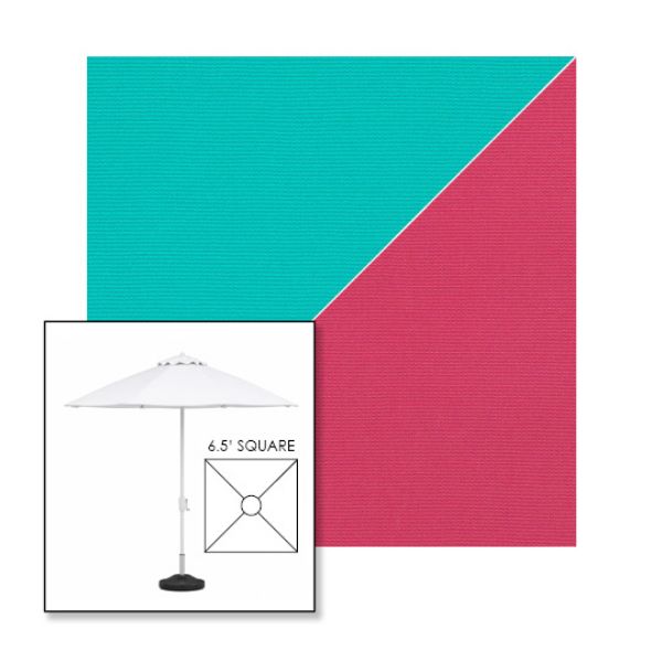 Picture of Aruba Pink | 6.5' Fiberglass Market Umbrella Sunbrella® Awning Fabric